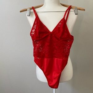 Contrast Lace Teddy Bodysuit